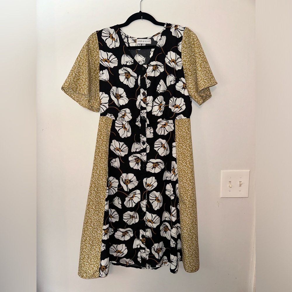Piper And Scoot Floral Dress Medium - image 3